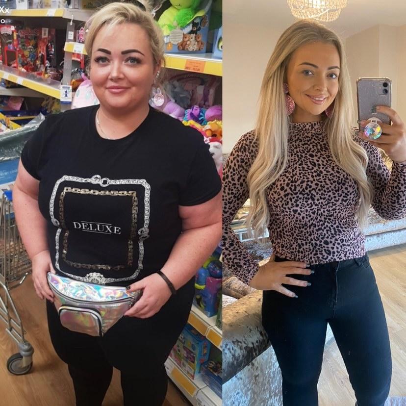 Leah Punch, 28, before and after losing weight. (Courtesy of <a href="https://www.instagram.com/bypassbyleah/">Leah Punch</a>)
