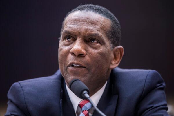  Former NFL player, Burgess Owens testifies during a hearing in Washington, D.C., on June 19, 2019. (Zach Gibson/Getty Images)