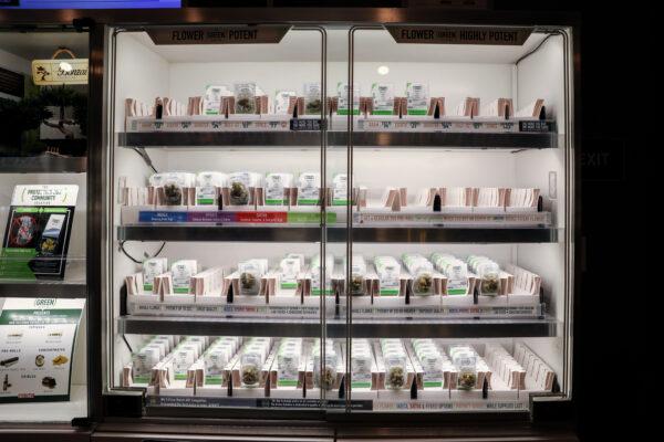 Cannabis products for sale at a dispensary in Denver, Colo., on Sept. 30, 2020. (Charlotte Cuthbertson/The Epoch Times)