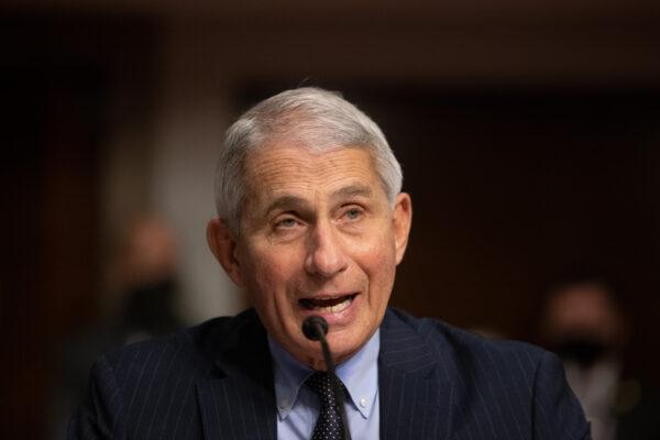 Anthony Fauci, director of National Institute of Allergy and Infectious Diseases at NIH, testifies at a Senate Health, Education, and Labor and Pensions Committee on Capitol Hill in Washington on Sept. 23, 2020. (Graeme Jennings/Pool/Getty Images)