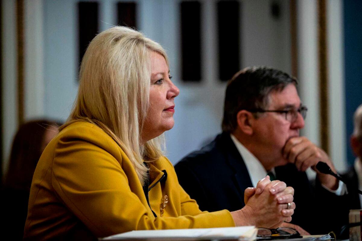 Rep. Debbie Lesko (R-Ariz.) speaks during a House Rules Committee hearing on the impeachment against President Donald Trump, on Dec. 17, 2019. (Anna Moneymaker/AFP via Getty Images)