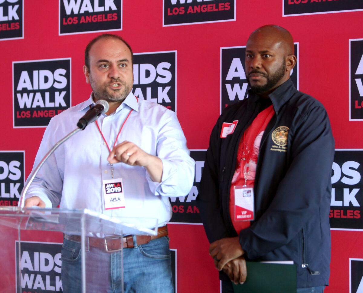 Assemblyman Mike Gipson (R) during an event in Los Angeles, Calif., on Oct. 20, 2019. (Randy Shropshire/Getty Images for AIDS Walk Los Angeles)