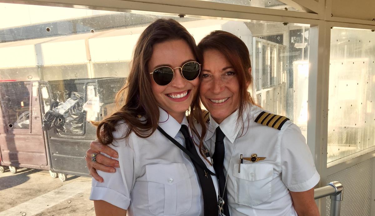 Donna and Suzy Garrett both work as pilots for SkyWest Airlines. (Courtesy of Donna Garrett)