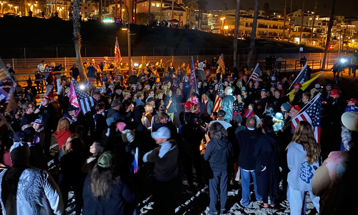 Hundreds Protest Curfew in Huntington Beach and San Clemente