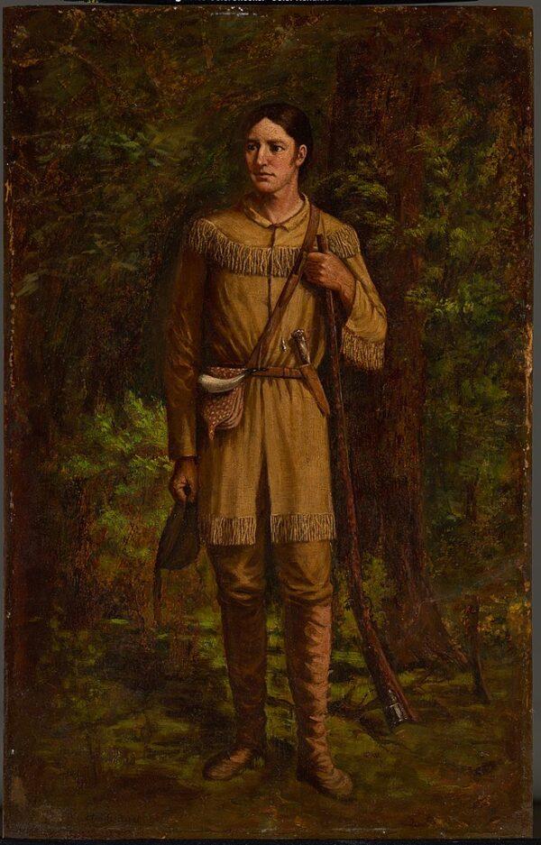 Portrait of the American hero Davy Crockett, 1889, by William Henry Huddle. (Public Domain)