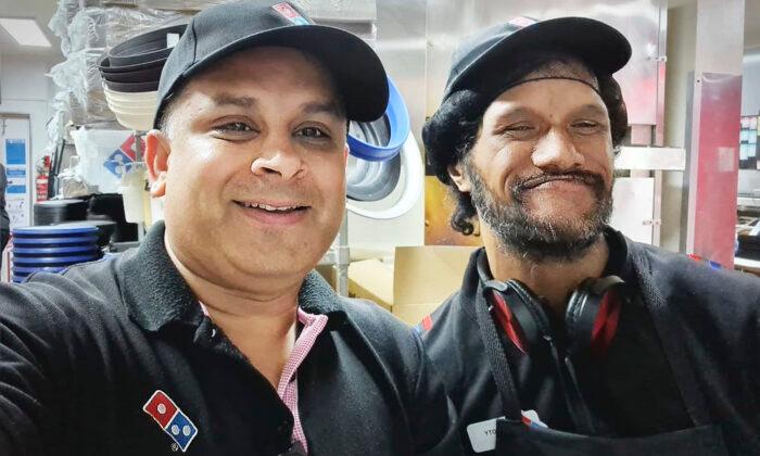 Homeless Man Begs for Change Using Domino’s Pizza Box Sign, Lands Job at Domino’s Pizza