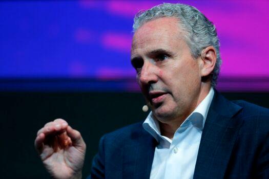 Telstra CEO Andrew Penn takes part in a panel discussion at the Mobile World Congress (MWC) in Barcelona on February 27, 2019. - (Pau Barrena / AFP via Getty Images)