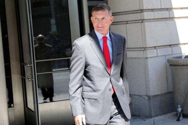 Retired Lt. Gen.Michael Flynn, a former national security adviser to President Donald Trump, departs the E. Barrett Prettyman U.S. Courthouse following a pre-sentencing hearing, in Washington, on July 10, 2018. (Aaron P. Bernstein/Getty Images)