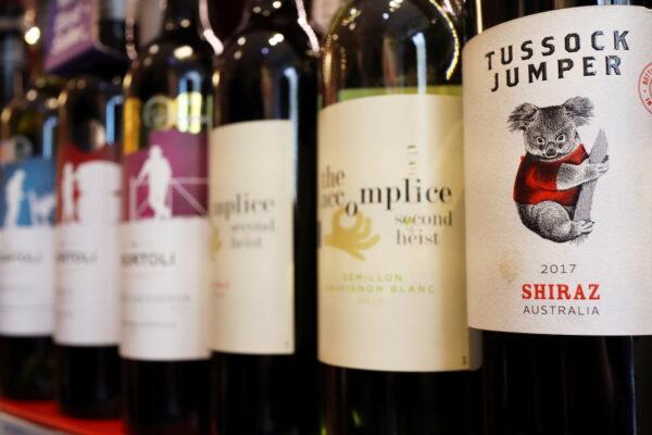 Bottles of Australian wine are seen at a store selling imported wine in Beijing, China, on Nov. 27, 2020. (Florence Lo/Reuters)