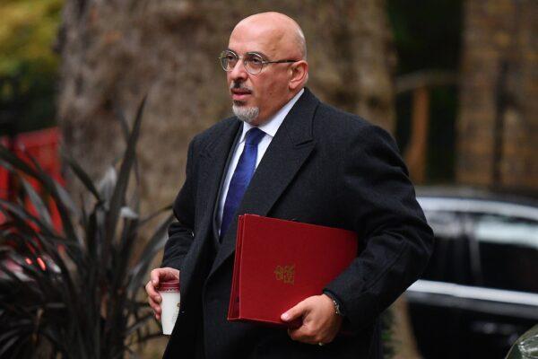 Conservative MP Nadhim Zahawi arrives in Downing Street in central London on Oct. 23, 2019. (Daniel Leal-Olivas/AFP via Getty Images)