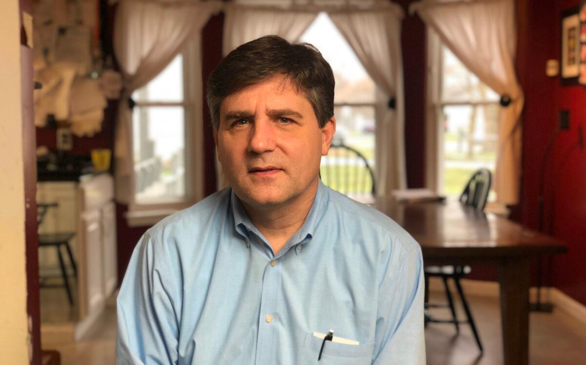Patrick Colbeck, a former state senator, an aerospace engineer, and a poll challenger, sits down for an interview in Detroit, Mich., on Nov. 27, 2020. (Bowen Xiao/The Epoch Times)