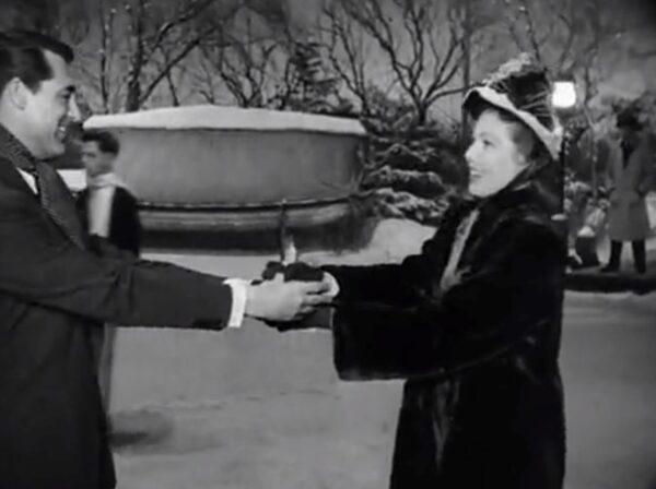 Dudley (Cary Grant) and Mrs. Brougham (Loretta Young) have the most wonderful time ice skating. (RKO Radio Pictures)