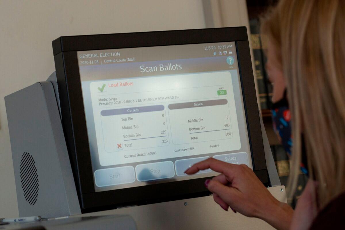 Electoral workers began processing ballots at Northampton County Courthouse in Easton, Pa., on Nov. 3, 2020. (Kena Betancur/AFP via Getty Images)