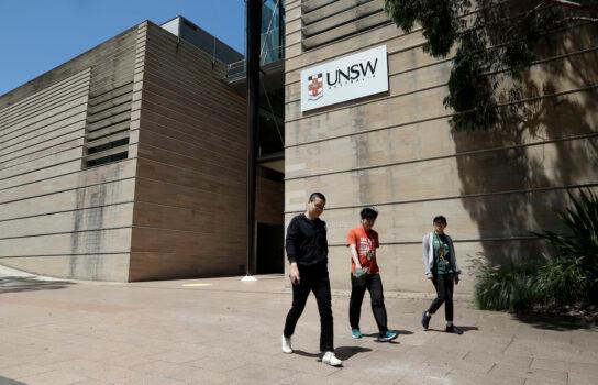Students walk around the University of New South Wales campus in Sydney, Australia, on Dec. 1, 2020. (AP Photo/Mark Baker)