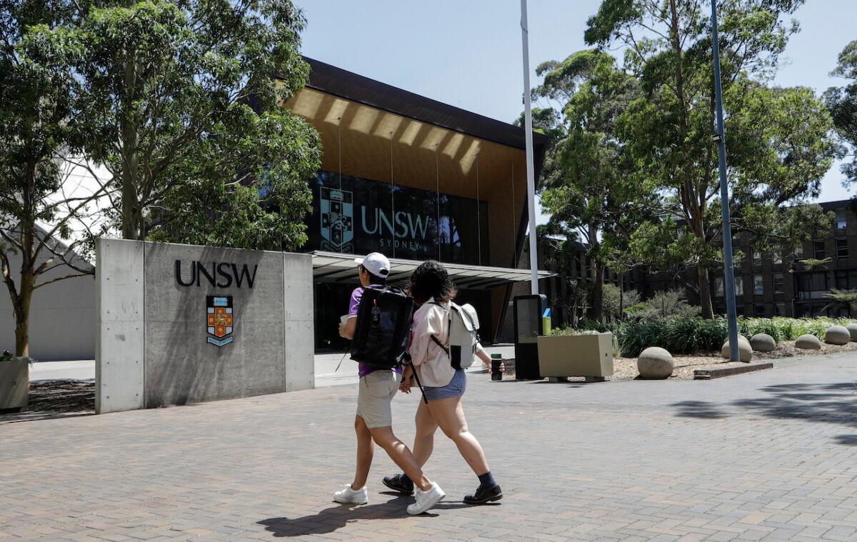 Students walk around the University of New South Wales campus in Sydney, Australia, on Dec. 1, 2020. (AP Photo/Mark Baker)