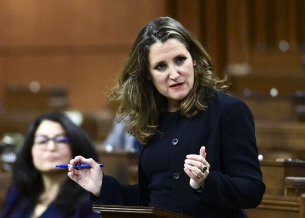 Deputy Prime Minister Chrystia Freeland in the House of Commons on Nov. 30, 2020. (The Canadian Press/Sean Kilpatrick)