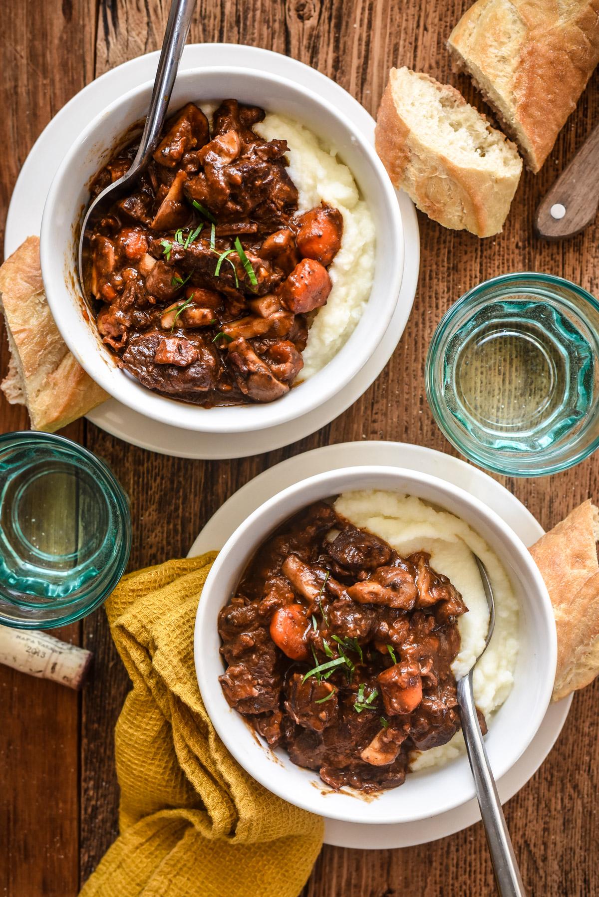 Serve over mashed potatoes, boiled potatoes, rice, or egg noodles. (Audrey Le Goff)