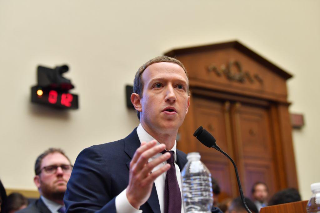 Facebook Chairman and CEO Mark Zuckerberg testifies before the House Financial Services Committee on "An Examination of Facebook and Its Impact on the Financial Services and Housing Sectors" in the Rayburn House Office Building in Washington, on Oct. 23, 2019. (Nicholas Kamm/AFP via Getty Images)