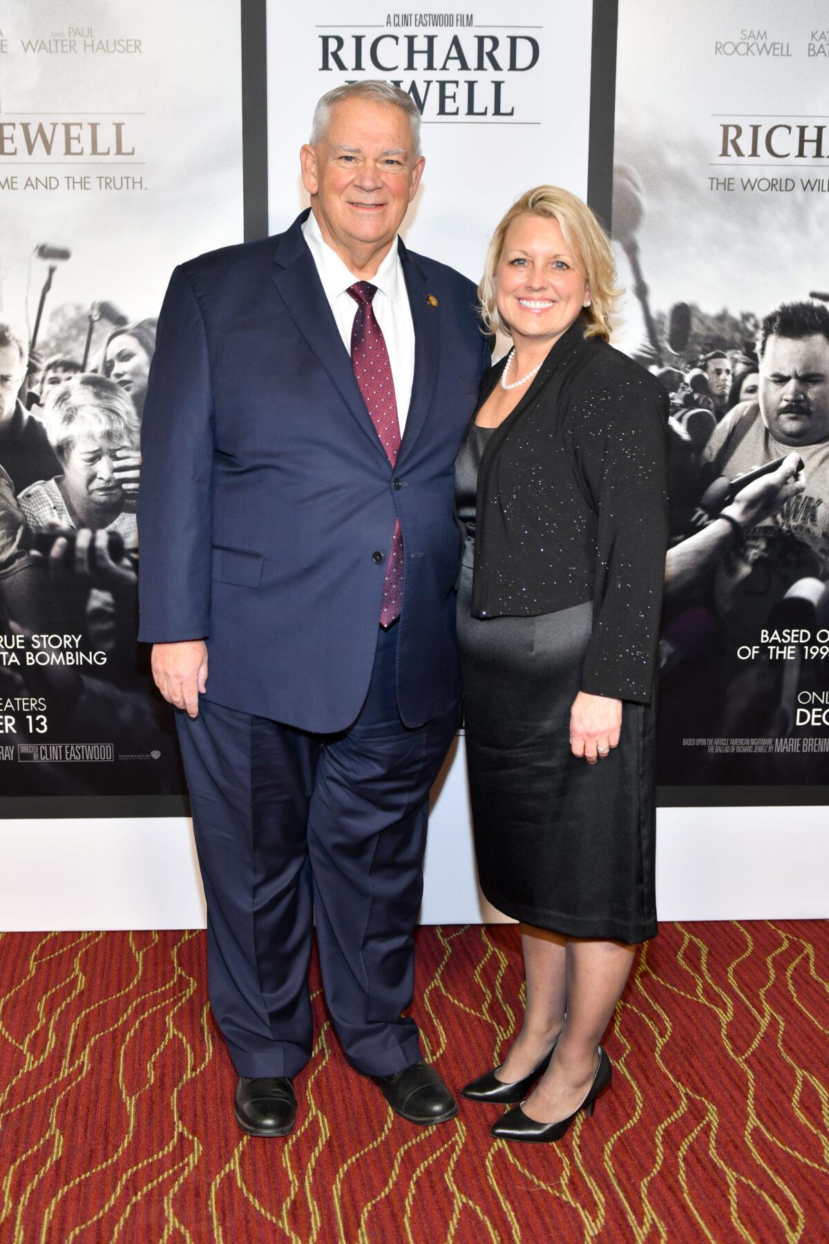 Georgia Rep. David Ralston and his wife attend a screening for "Richard Jewell" in Atlanta, Ga., on Dec. 10, 2019. (Derek White/Getty Images)