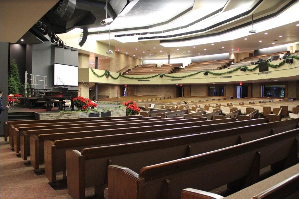 The inside of Calvary Chapel San Jose, Calif., on Dec. 8, 2020. (David Lam/The Epoch Times)