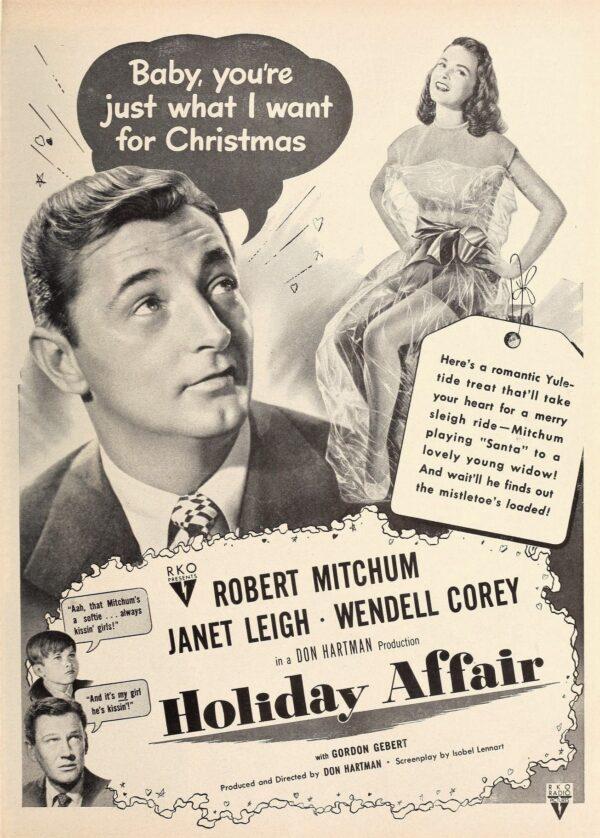 A comic poster for the 1949 romance "Holiday Affair." (RKO Radio Pictures)
