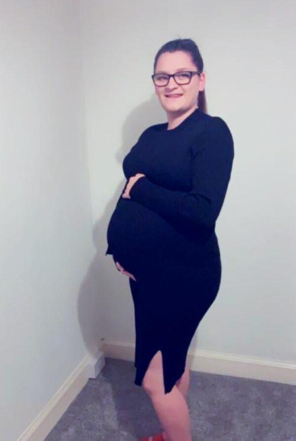 Florence Plant, 26, during her pregnancy. (Caters News)
