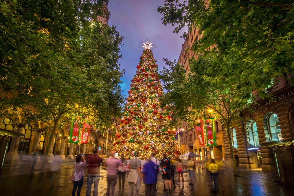 Sydney Christmas Tree at Sydney Martin Place. (Katherine Griffiths/City of Sydney)