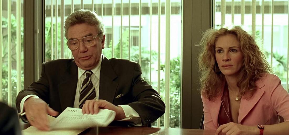 Lawyer Ed Masry (Albert Finney) and his assistant Erin Brockovich (Julia Roberts), in “Erin Brockovich.” (Universal Pictures)