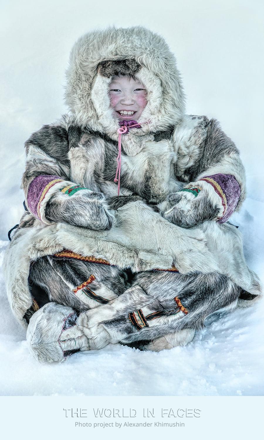 A Nenets indigenous boy at one of the most remote settlements of Taymyr Peninsula (Arctic part of Siberia) (© <a href="https://www.facebook.com/xperimenter">Alexander Khimushin</a> / The World In Faces)
