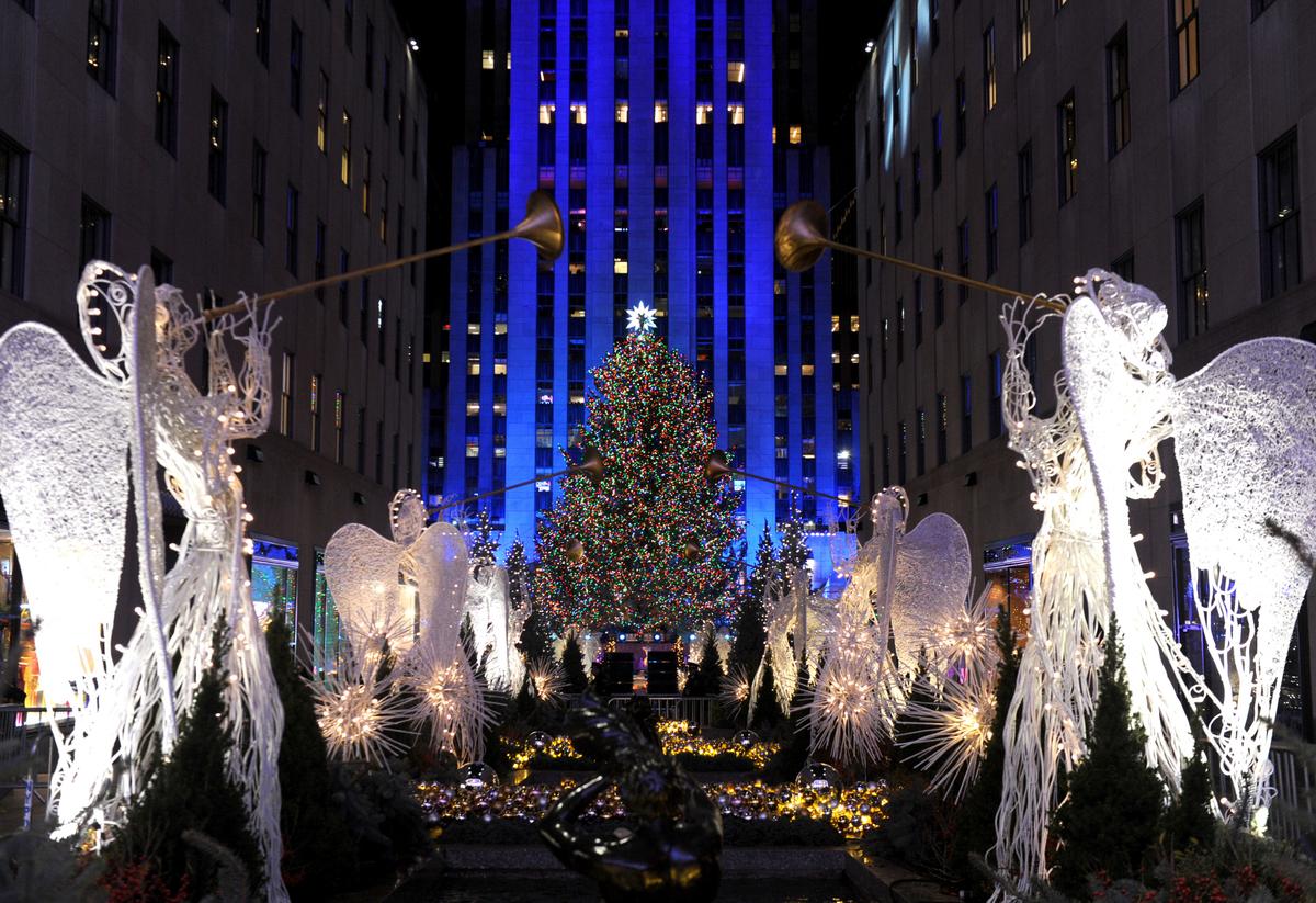 The Rockefeller tree. (Diane Bondareff/AP Images for Tishman Speyer)