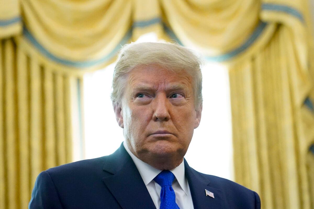 President Donald Trump in the Oval Office of the White House in Washington on Dec. 7, 2020. (Patrick Semansky/AP Photo)