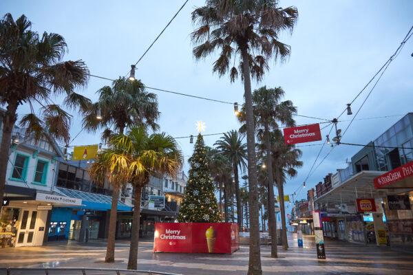 An empty Manly Corso is seen in Sydney, Australia on Dec. 19, 2020. (Lee Hulsman/Getty Images)