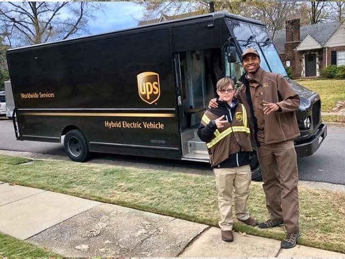 Jake and his UPS mentor, Richard. (Courtesy of <a href="https://twitter.com/Amy_Lissa">Amy Hyde</a>)