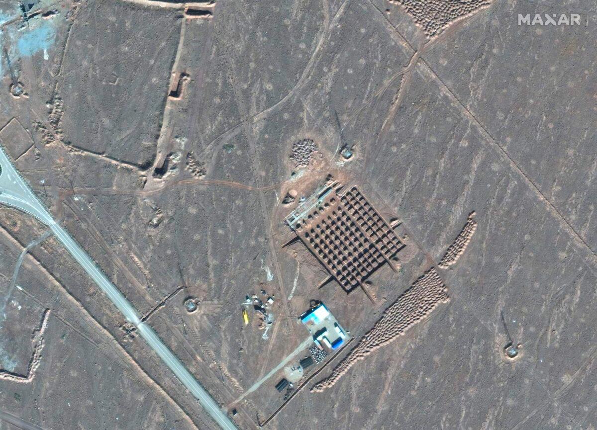 This satellite photo by Maxar Technologies shows construction at Iran's Fordo nuclear facility on Dec. 11, 2020. (Maxar Technologies via AP)