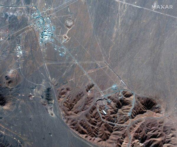 This Nov. 4, 2020, satellite photo by Maxar Technologies shows Iran's Fordo nuclear site. (Maxar Technologies via AP)