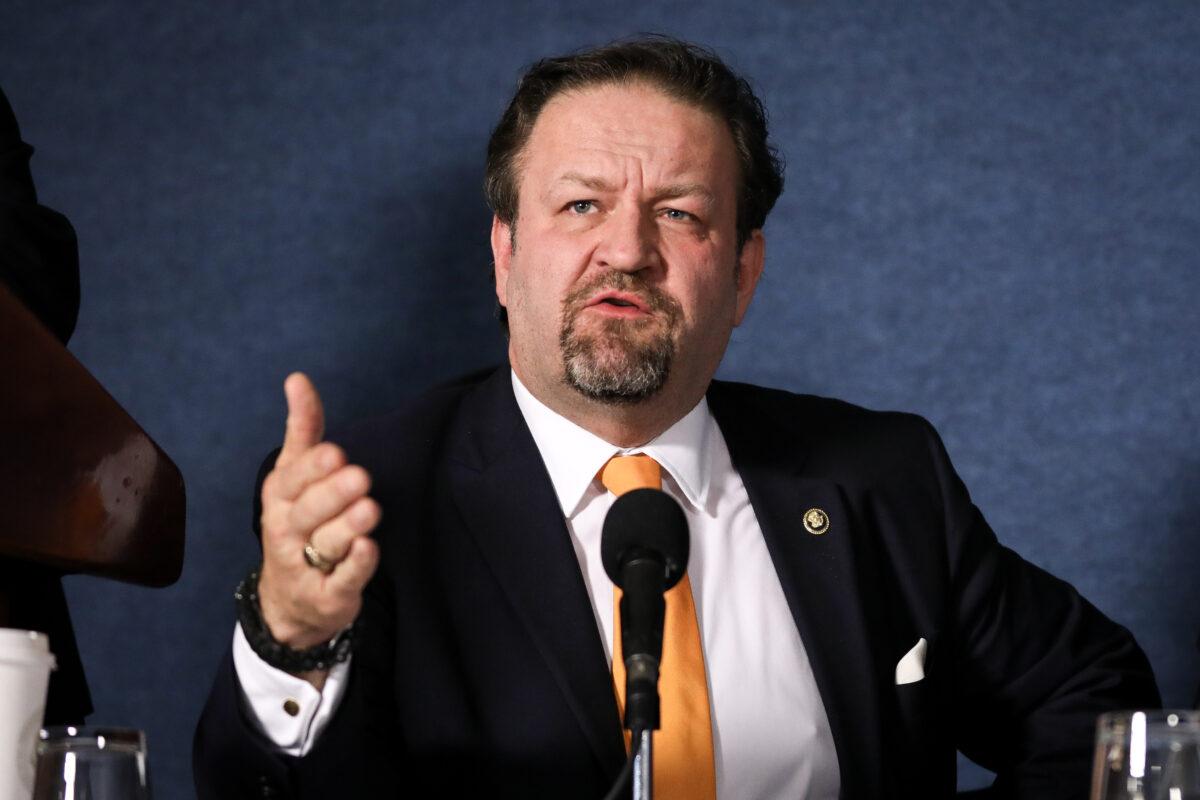 Sebastian Gorka of the Salem Radio Network speaks at the “Talk Media Forum on U.S.–China Relations" at the National Press Club in Washington on Dec. 10, 2019. (Samira Bouaou/The Epoch Times)