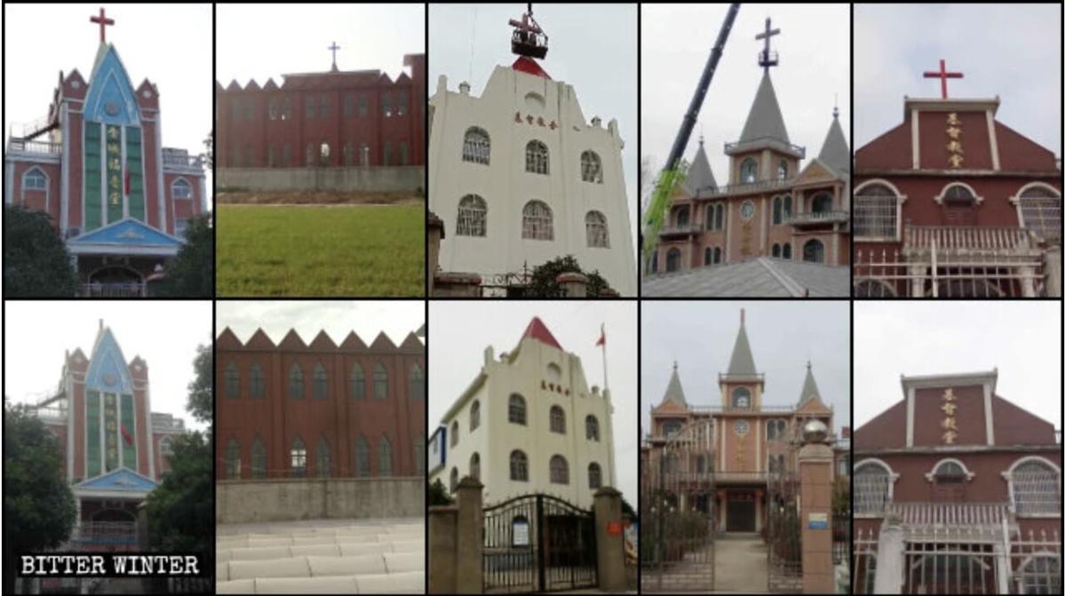 In the first half of 2020, crosses were removed from many Three-Self churches across Anhui Province. (Courtesy of <a href="https://bitterwinter.org/">Bitter Winter</a>)