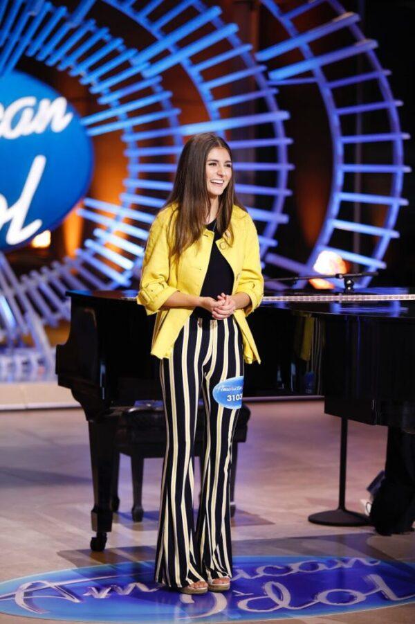 Moscato on "American Idol" at age 16. (Courtesy of "American Idol")