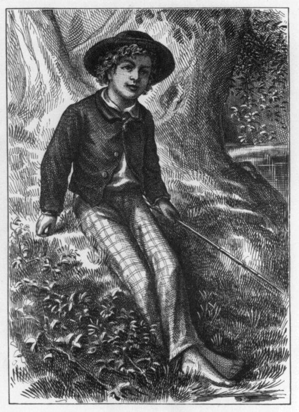  Let's introduce young readers to some American classics. “Tom Sawyer Fishing,” the frontispiece of the first edition (1876) of “The Adventures of Tom Sawyer” by Mark Twain. Library of Congress Prints and Photographs Division. (Public Domain)