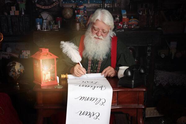 Santa portrayer Jim Walker is working around the clock to provide people with a memorable Christmas experience. Much of this year's work is done through virtual visits. (Courtesy of Jim Walker)