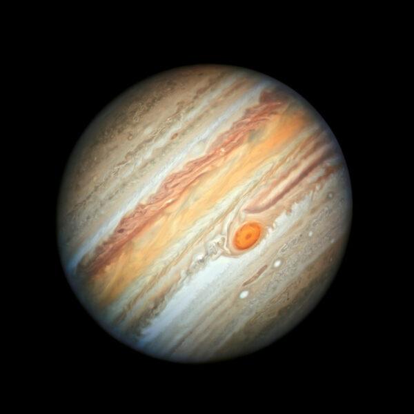 A new Hubble Space Telescope view of the planet Jupiter, taken June 27, 2019, and part of yearly study called the Outer Planets Atmospheres Legacy program (OPAL), is shown in this composite photo released Aug. 8, 2019. (NASA/ESA/A. Simon/M.H.Wong/Handout via Reuters)