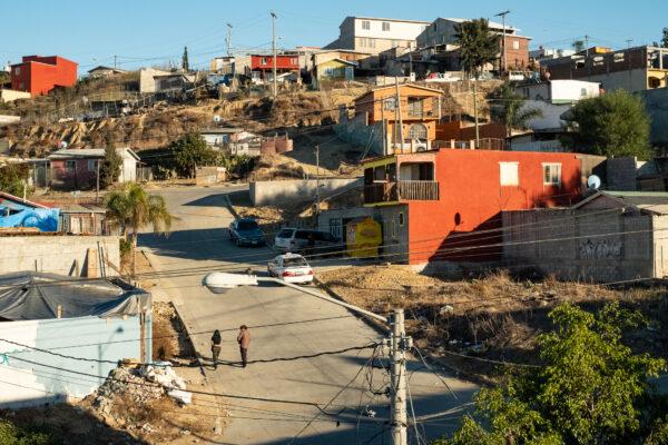 The neighborhood around Casas De Dios foster home in Tijuana, Mexico, on Dec. 19, 2020. (John Fredricks/The Epoch Times)