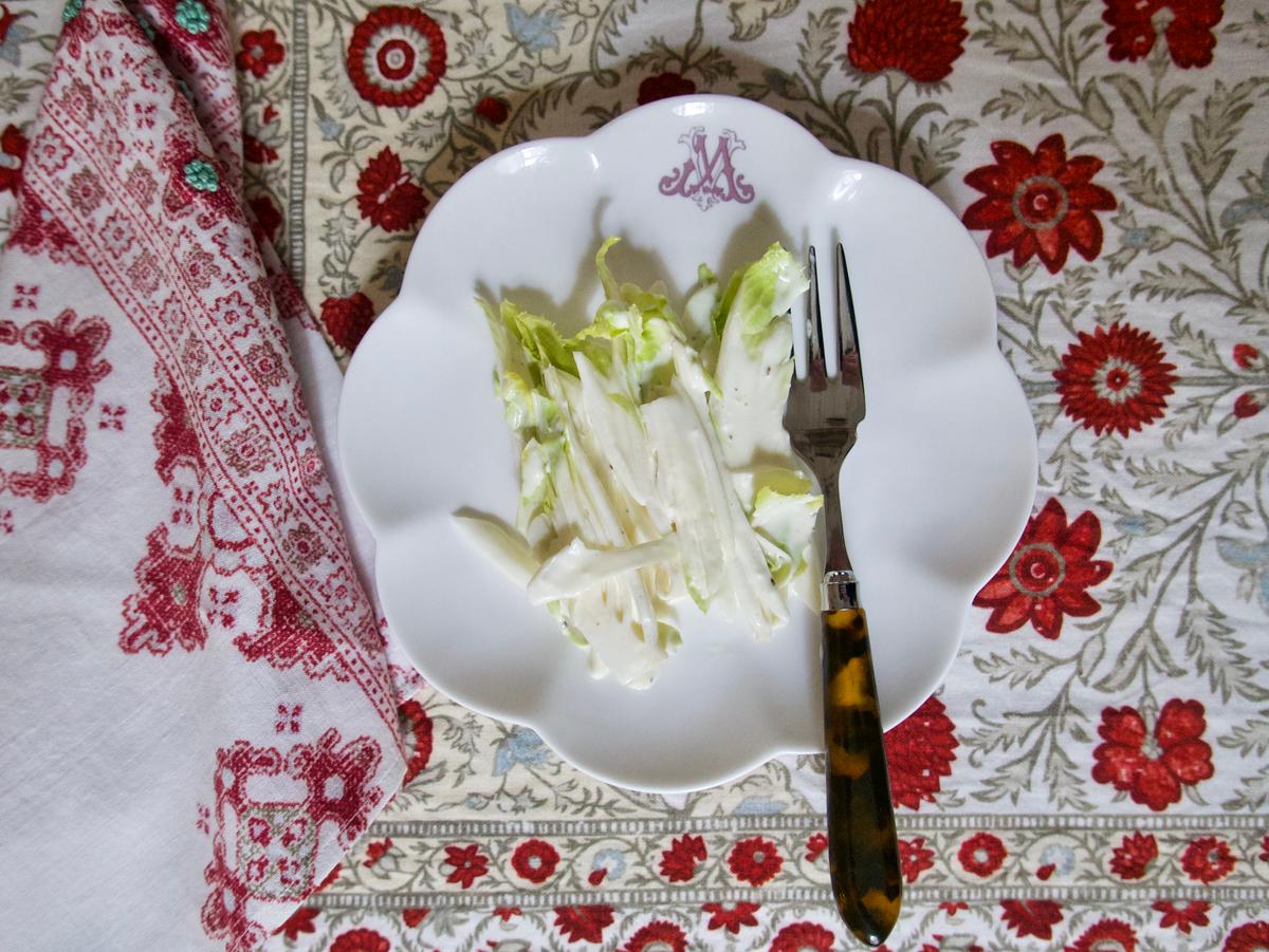 A simply dressed endive salad. (Victoria de la Maza)
