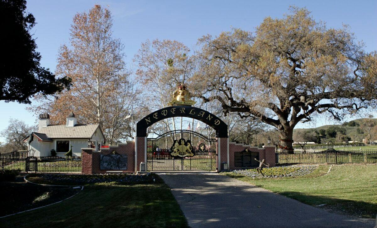 This Dec. 17, 2004, file photo shows the rear entrance to pop star Michael Jackson's Neverland Ranch home in Santa Ynez, Calif. (Mark J. Terrill/ AP Photo, file)