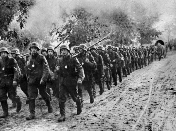 German troops enter Poland on Sept. 1, 1939. (STF/AFP via Getty Images)