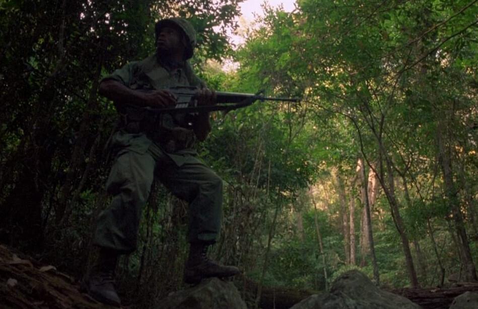 Manny (Corkey Ford), in "Platoon." (Orion Pictures)