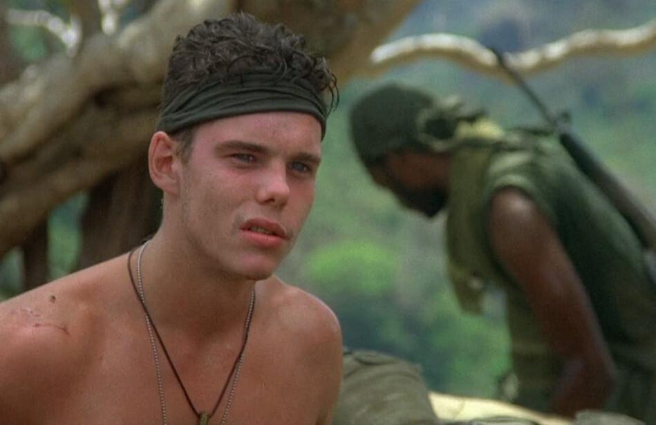 Bunny (Kevin Dillon, L) and Sergeant Warren (Tony Todd), in "Platoon." (Orion Pictures)