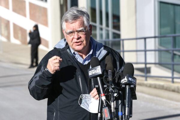 Nashville Mayor John Cooper speaks during a news conference on the Christmas day bombing in Nashville, Tenn., on Dec. 26, 2020. (Terry Wyatt/Getty Images)