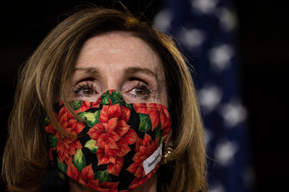 House Speaker Nancy Pelosi (D-Calif.) is seen in Washington on Dec. 20, 2020. (Tasos Katopodis/Getty Images)