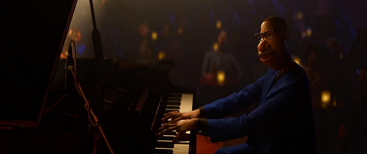 Joe Gardner (Jamie Foxx) living his dream, in “Soul.” (Walt Disney Pictures/Pixar Animation Studios/Disney+)